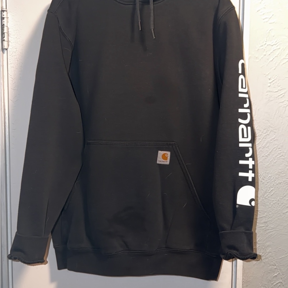 Carhartt Black Hoodie with White Logo